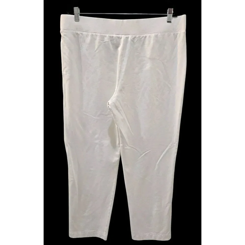 Christine Alexander XL Cream Pant Cotton‎ Track Sweat Pant Dance Yoga Travel
